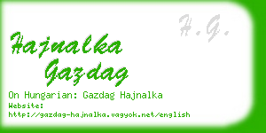 hajnalka gazdag business card